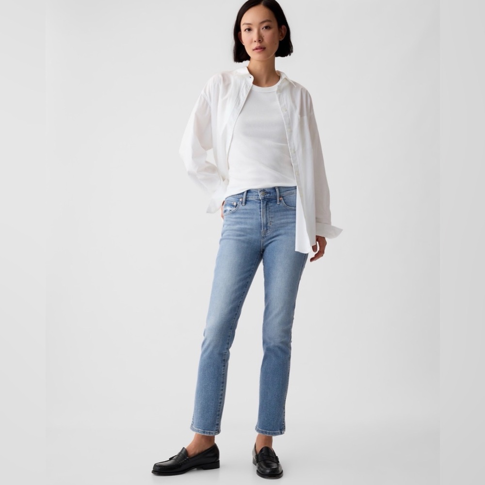 GAP Mid Rise Split-Hem Vintage Slim Jeans
